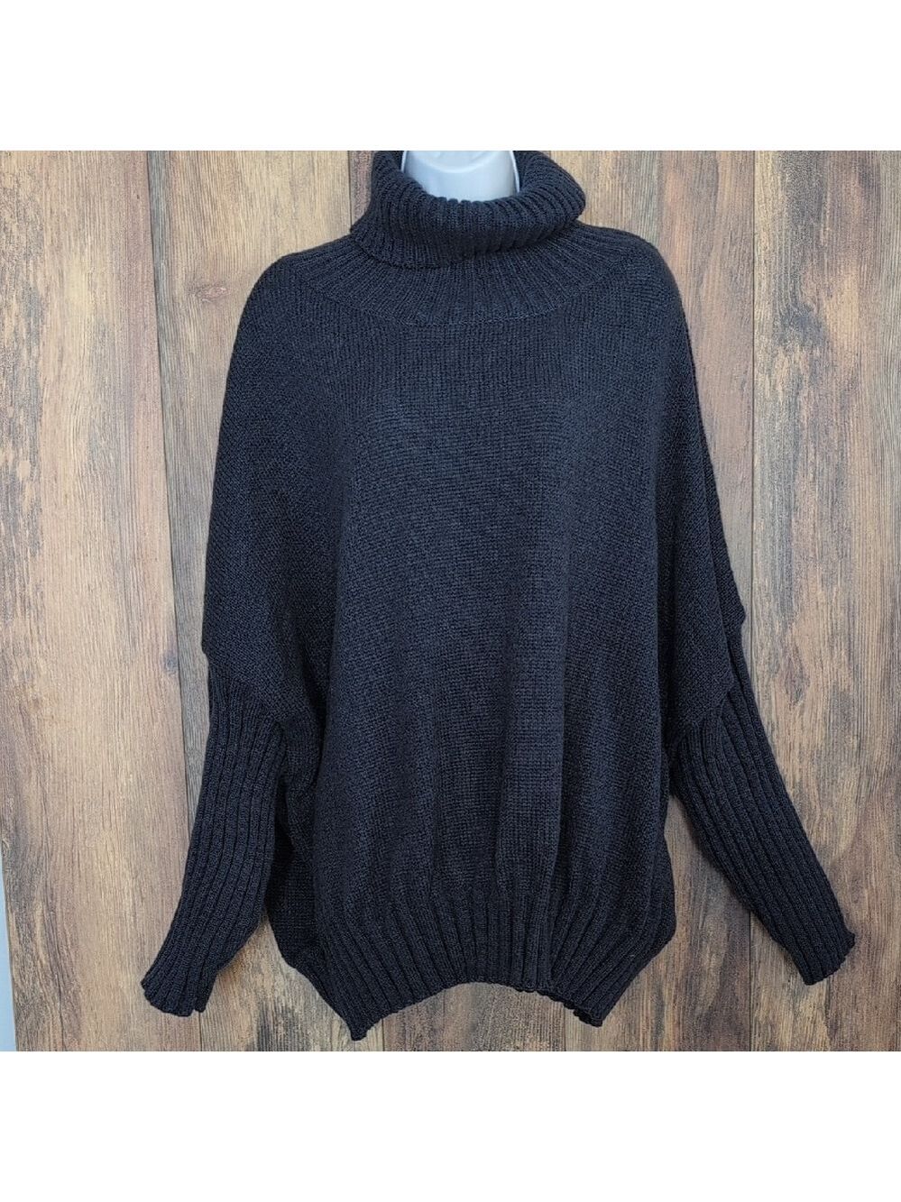 SHEIN Curve Blue Cowl Neck Oversized Sweater 3XL                            D420